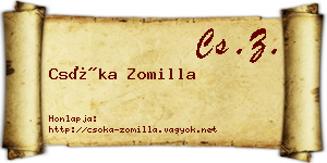 Csóka Zomilla névjegykártya
